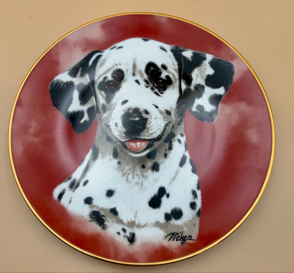 Princeton Gallery Lyndal Picken Dalmatian Plates 1992 Set of 6